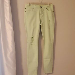 Life In Progress Pastel green skinny jeans